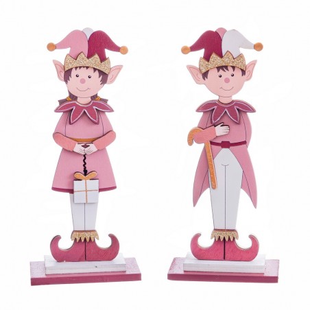 Figuras Elfos Madera 2 M 15 X 3,50 X 6,50 Cm