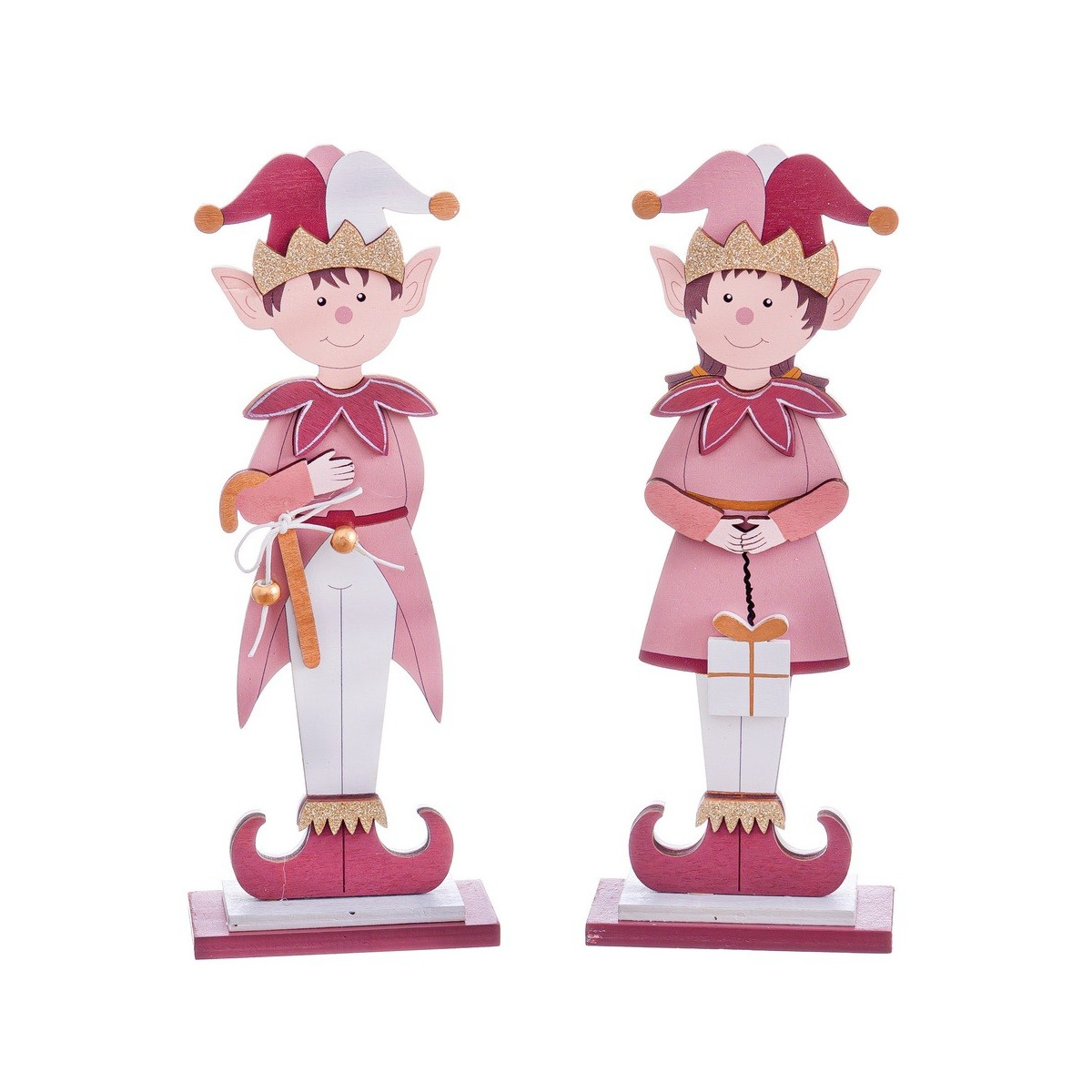 Figuras elfos madera surtidas
