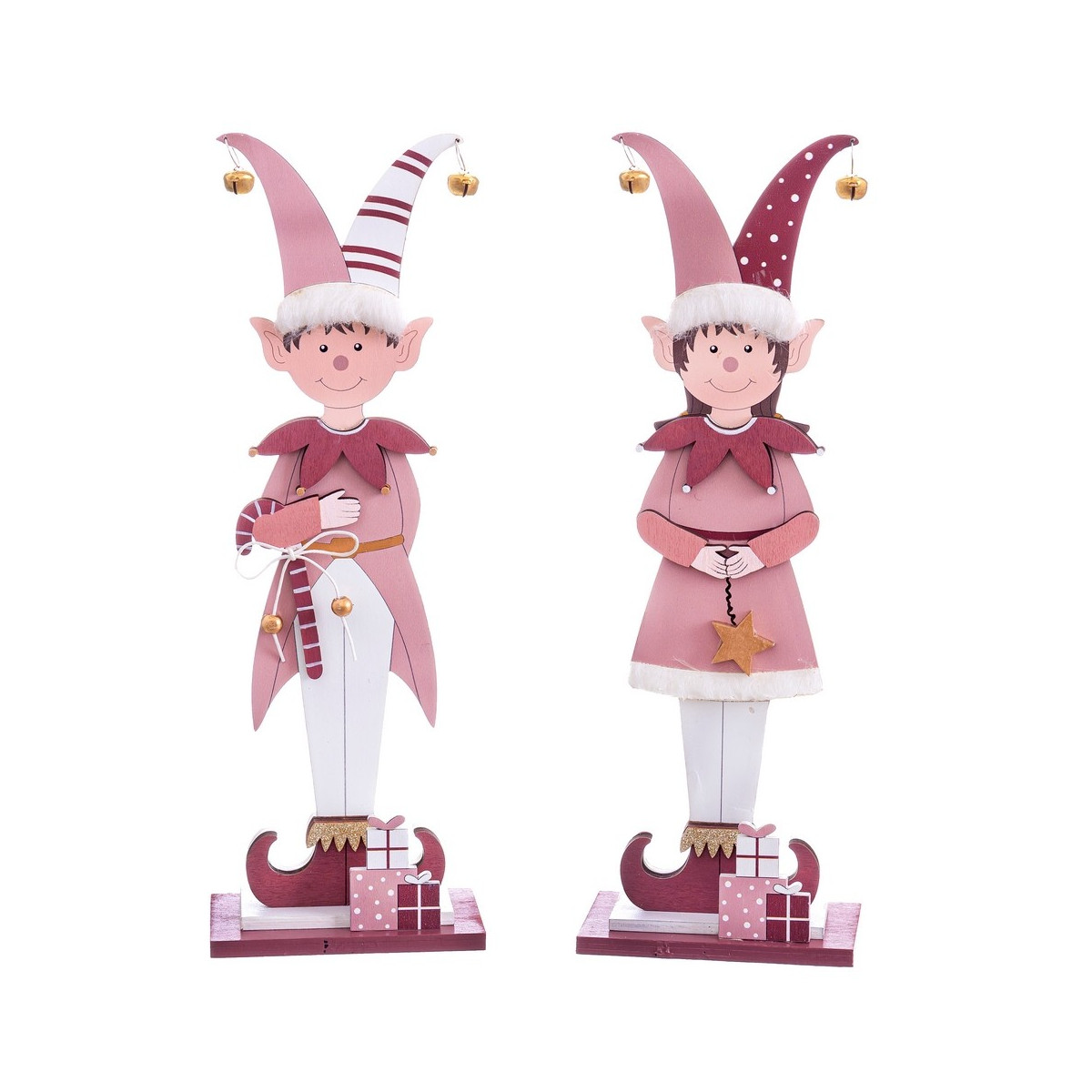 Figuras elfos madera 2 m 29 50 x 10 x 6 cm