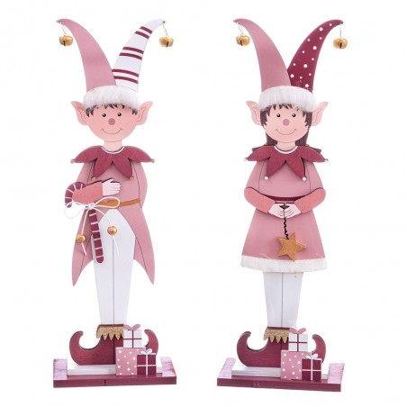 Figuras Elfos Madera 2 M 29,50 X 10 X 6 Cm