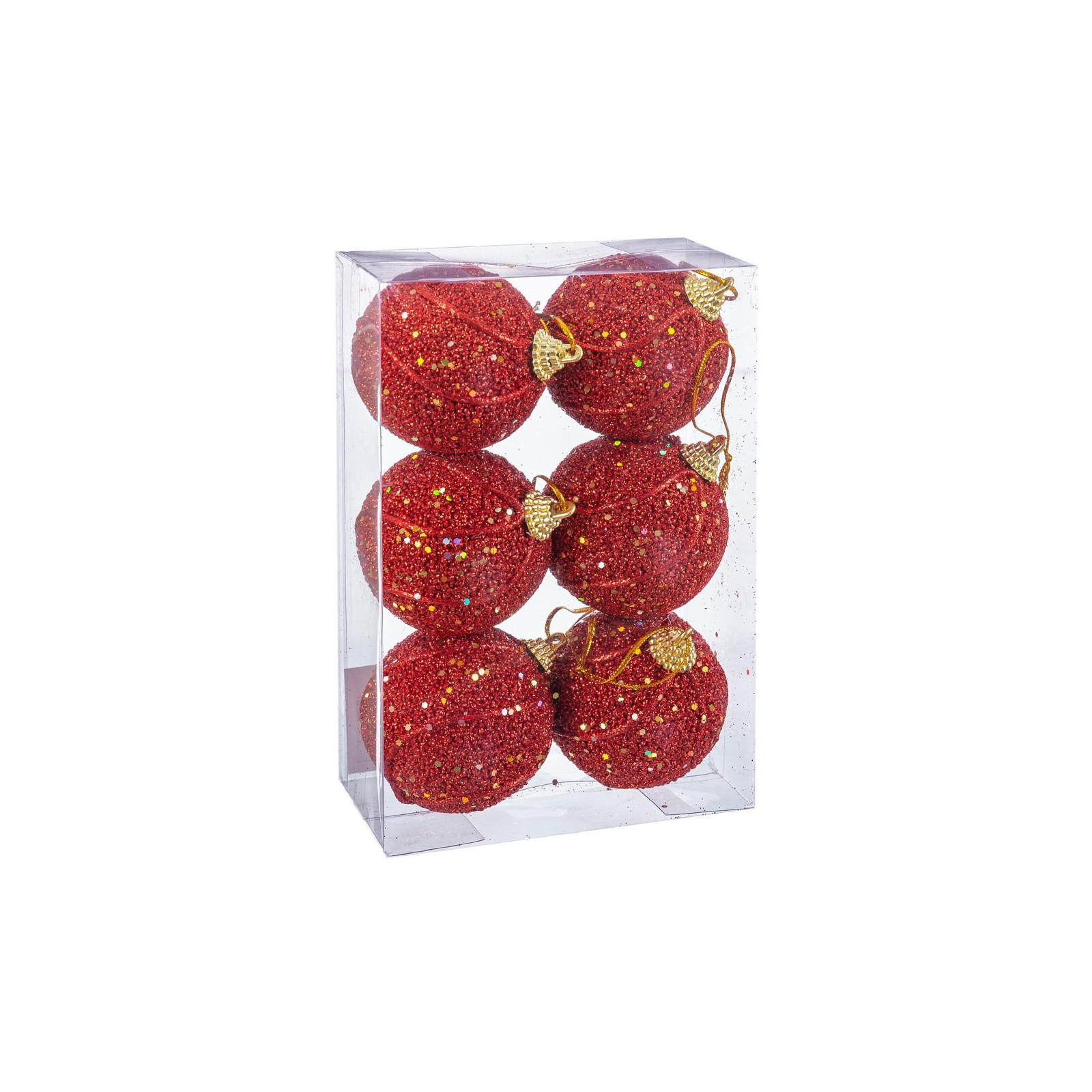 S 6 bolas hilos foam rojo 6 x 6 x 6 cm