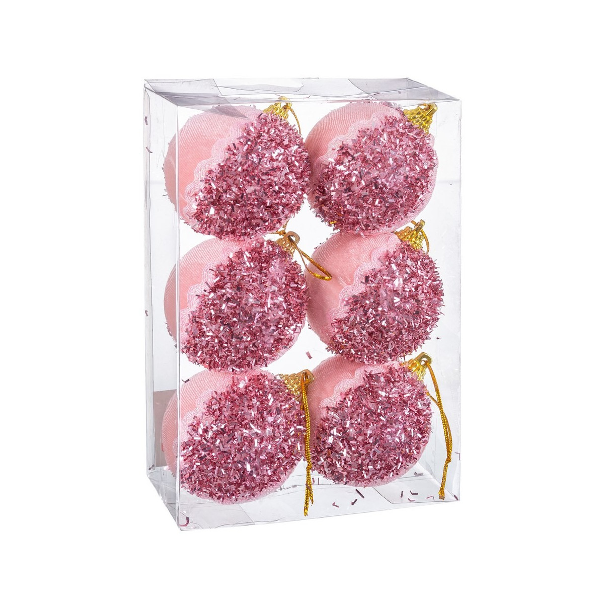S 6 bolas foam rosa 6 x 6 x 6 cm