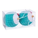 S 2 Bolas Acebo Foam Turquesa 10 X 10 X 10 Cm