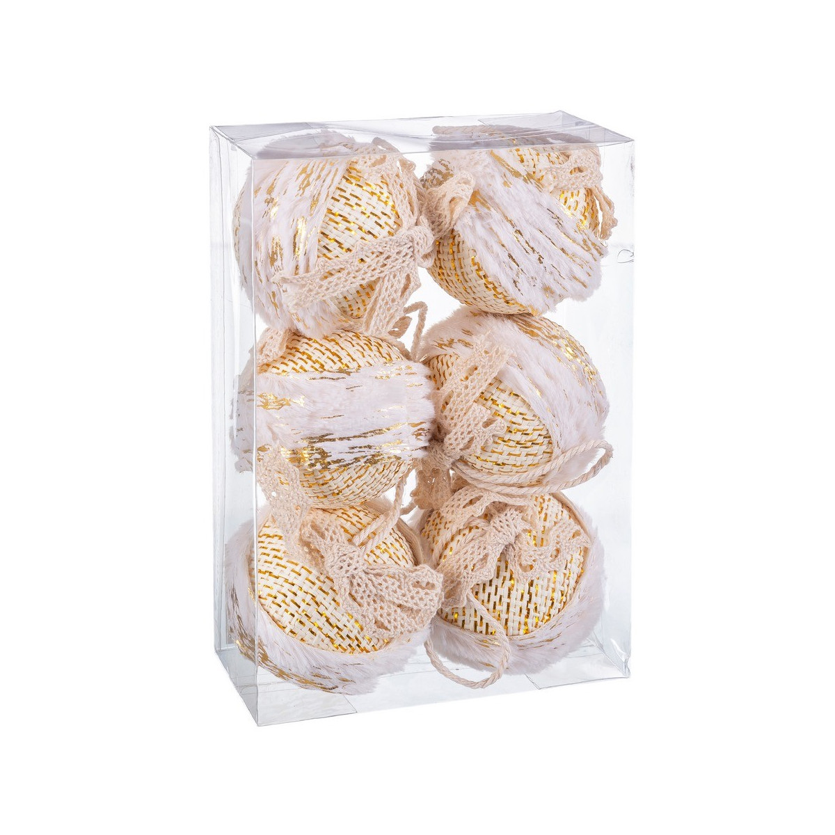 S 6 bolas cenefa foam oro 6 x 6 x 6 cm
