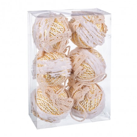 S 6 Bolas Cenefa Foam Oro 6 X 6 X 6 Cm