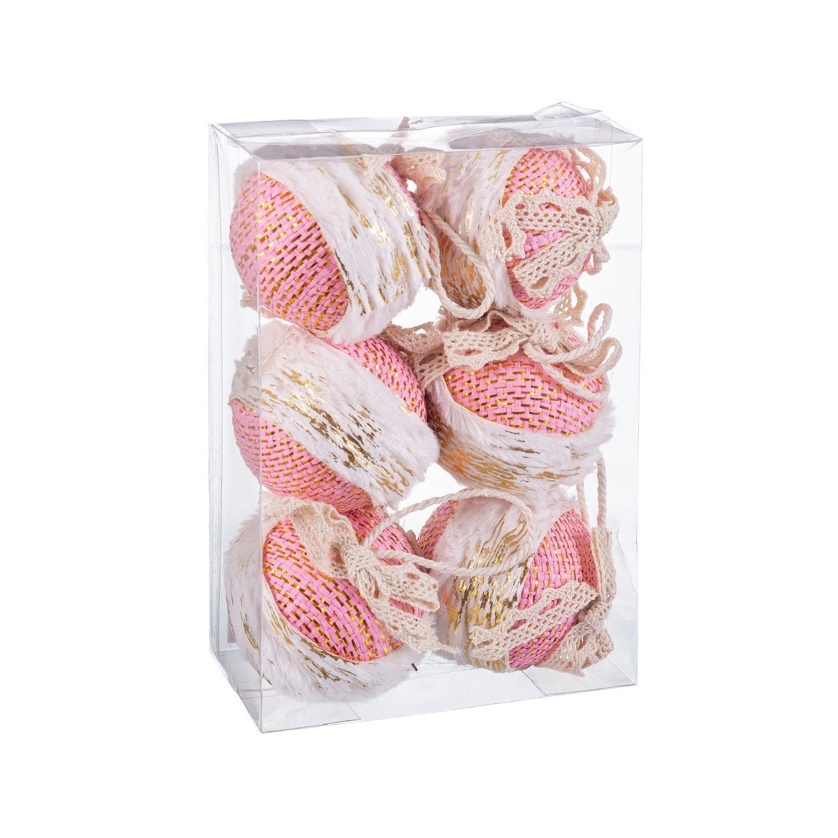S 6 bolas cenefa foam rosa 6 x 6 x 6 cm