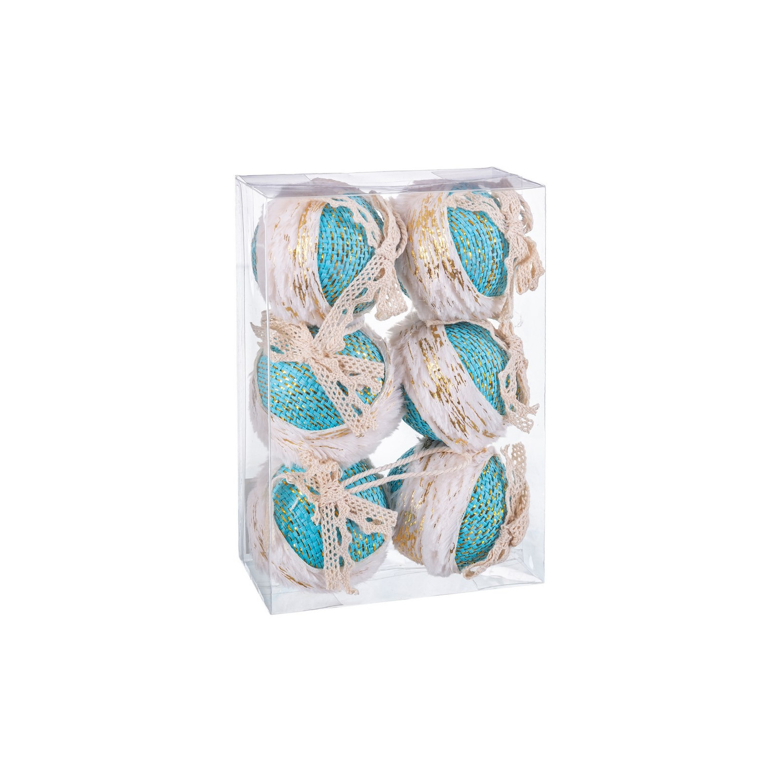 S 6 bolas cenefa foam turquesa 6 x 6 x 6 cm
