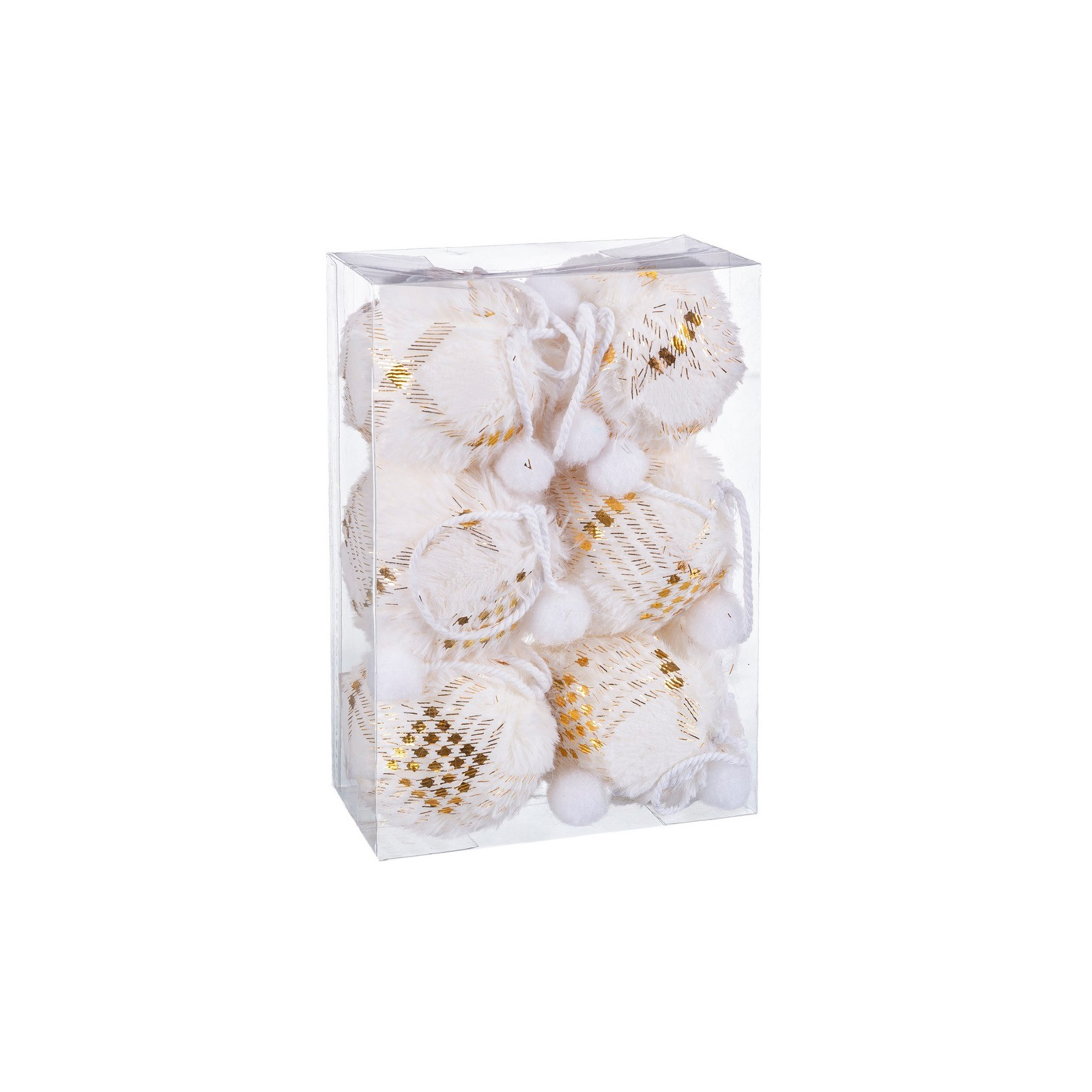 S 6 bolas cuadros foam oro 6 x 6 x 6 cm