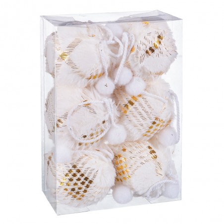 S 6 Bolas Cuadros Foam Oro 6 X 6 X 6 Cm