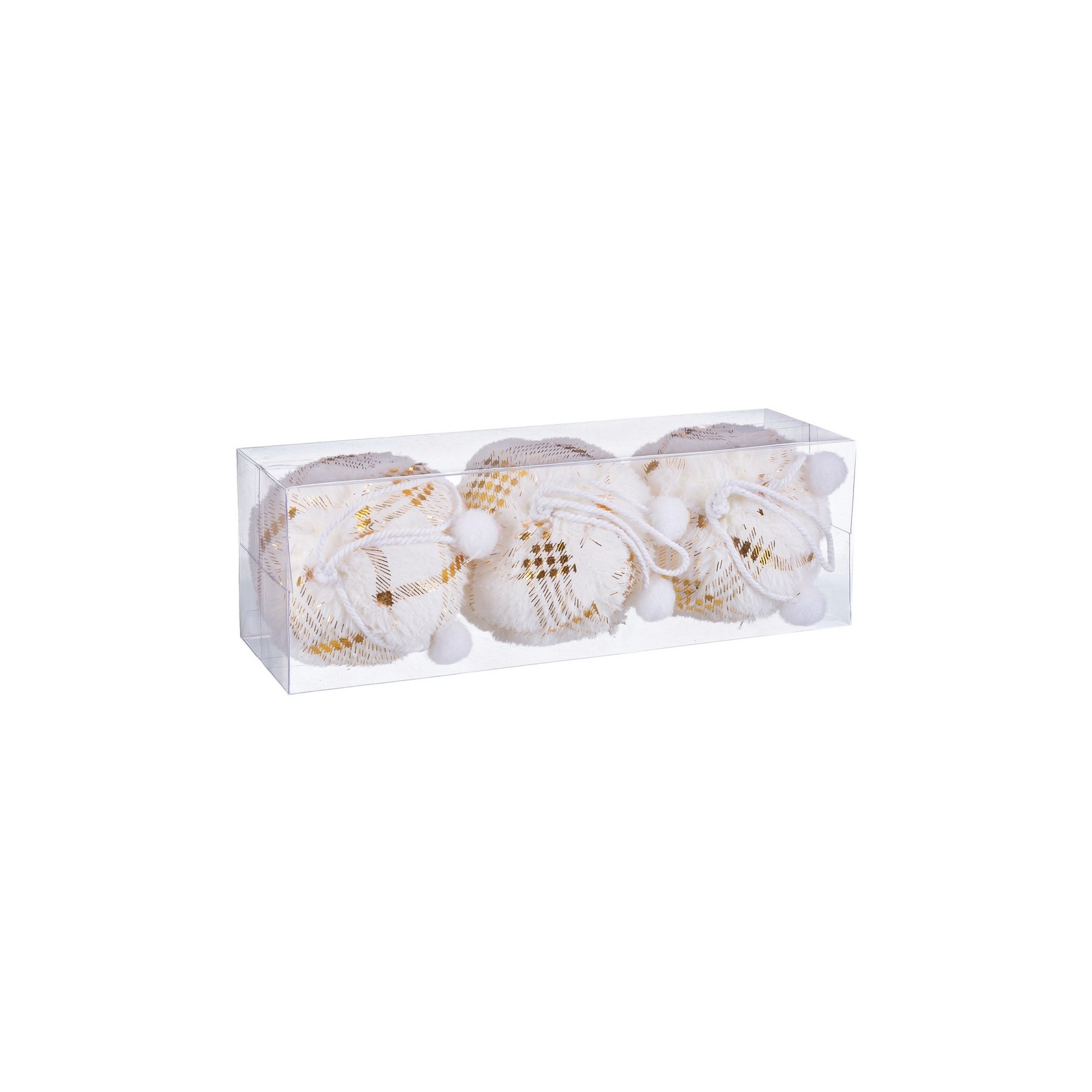 S 3 bolas cuadros foam oro 8 x 8 x 8 cm