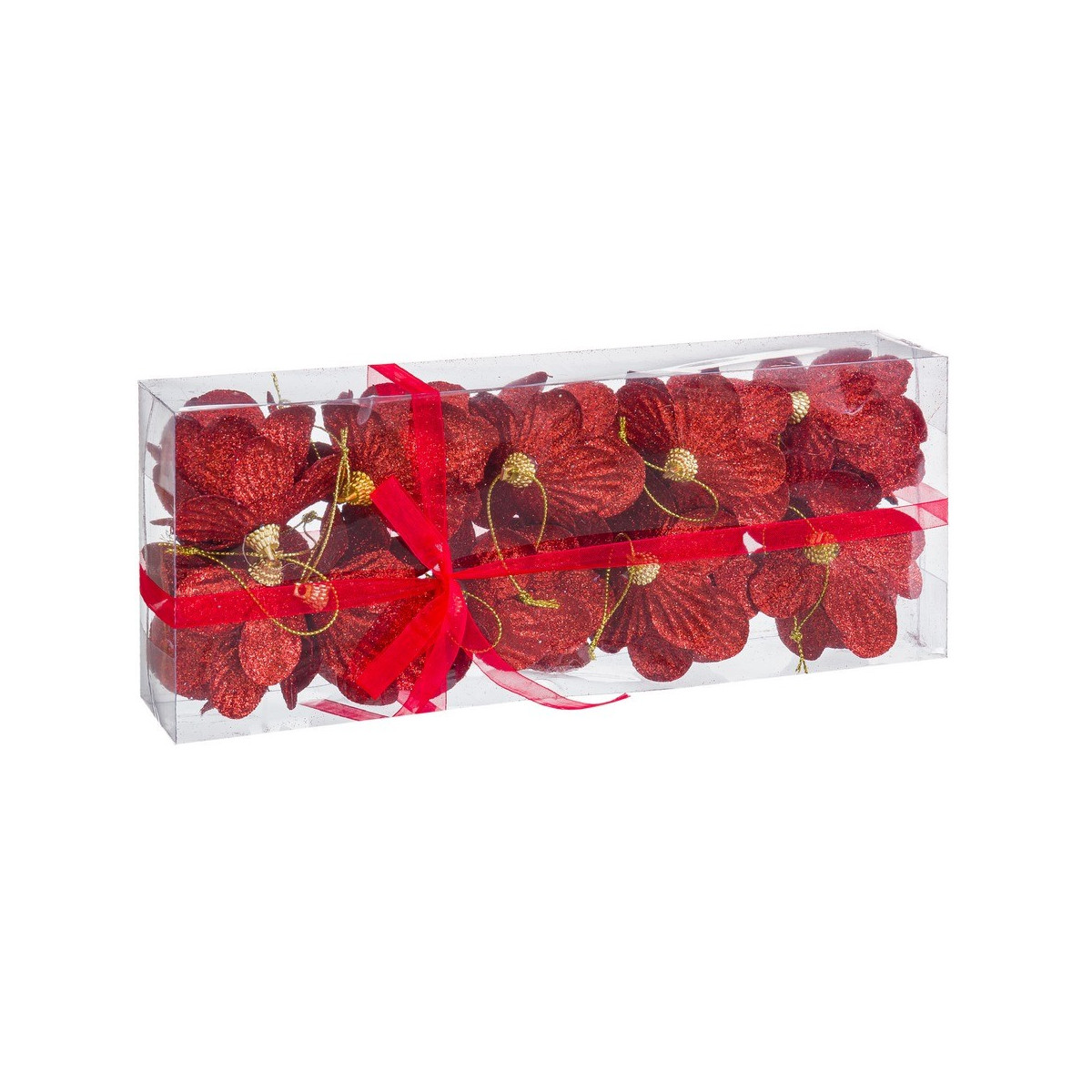 S 10 bolas piñas foam rojo 6 x 6 x 6 cm
