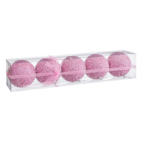 S 5 Bolas Foam Rosa 10 X 10 X 10 Cm