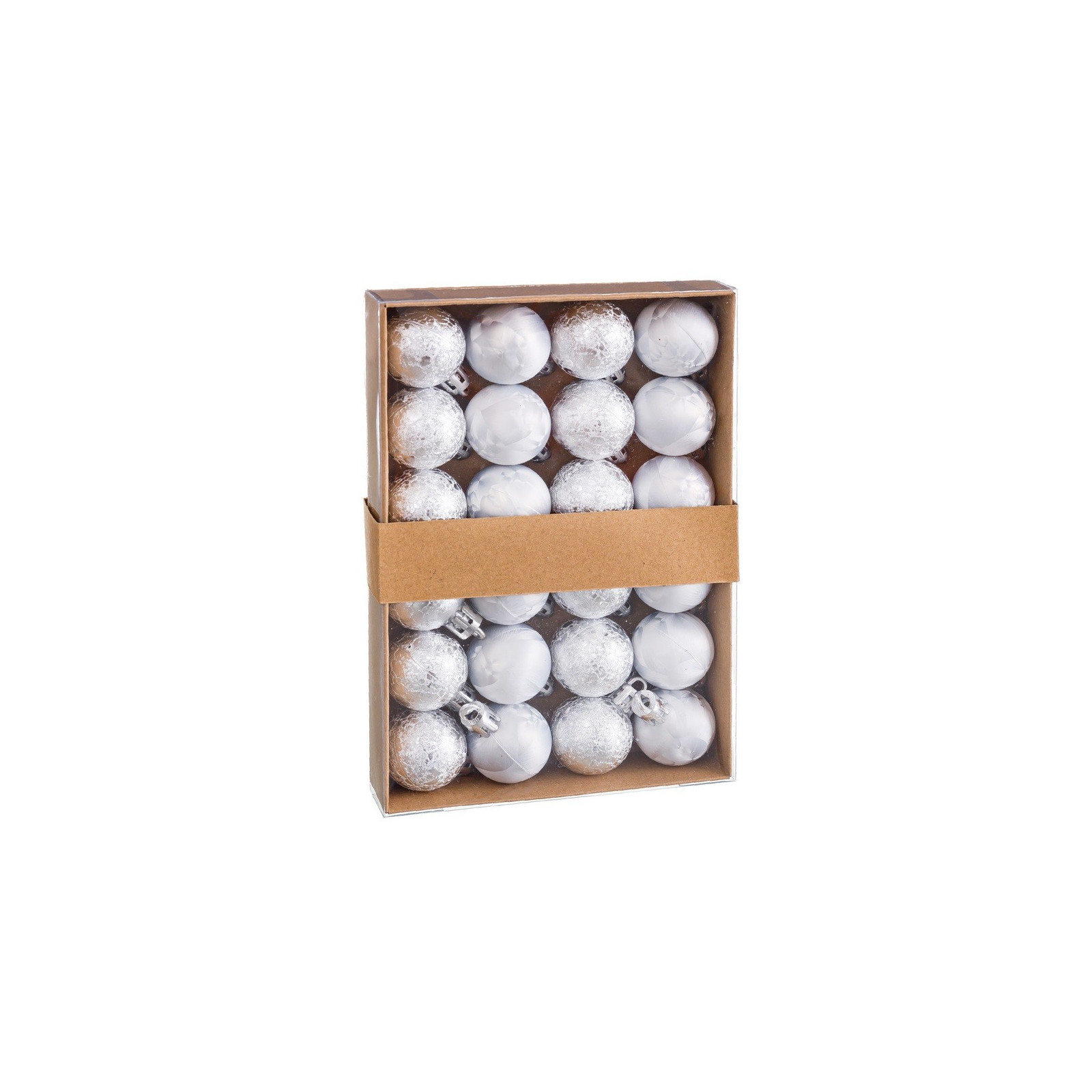 S 24 bolas aguas plástico plata 3 x 3 x 3 cm