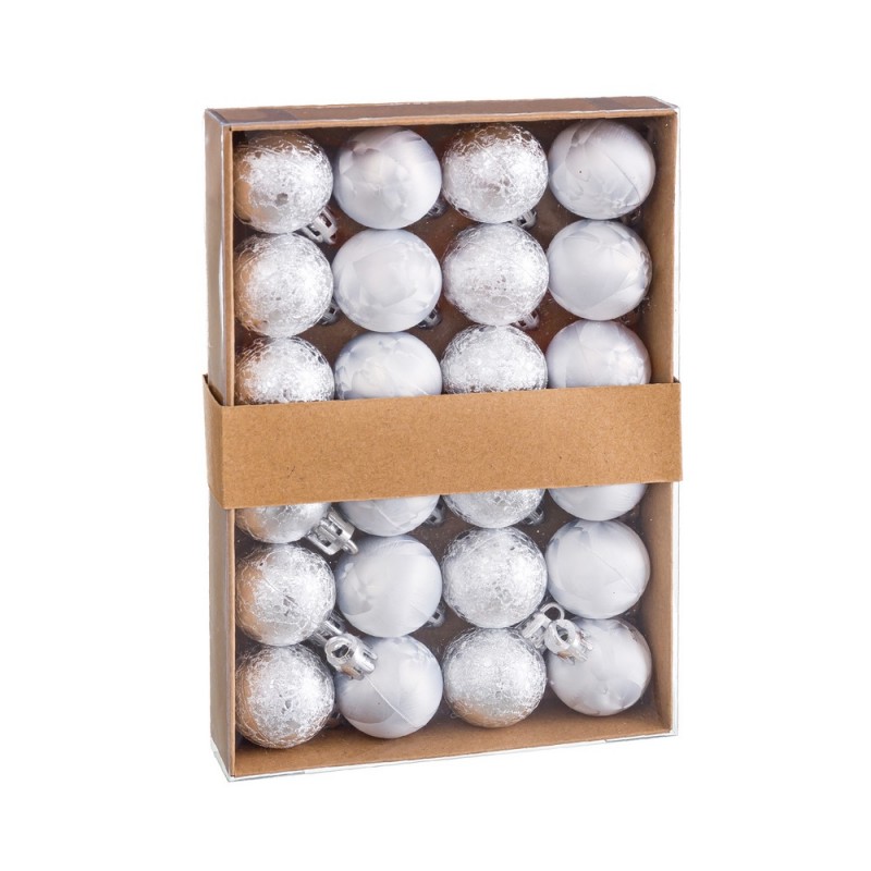 S 24 Bolas Aguas Plástico Plata 3 X 3 X 3 Cm S 24 Bolas Aguas Plástico Plata 3 X 3 X 3 Cm