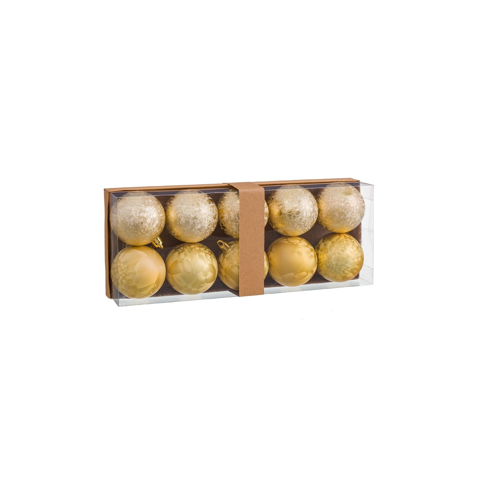 S 10 bolas aguas plástico oro 6 x 6 x 6 cm