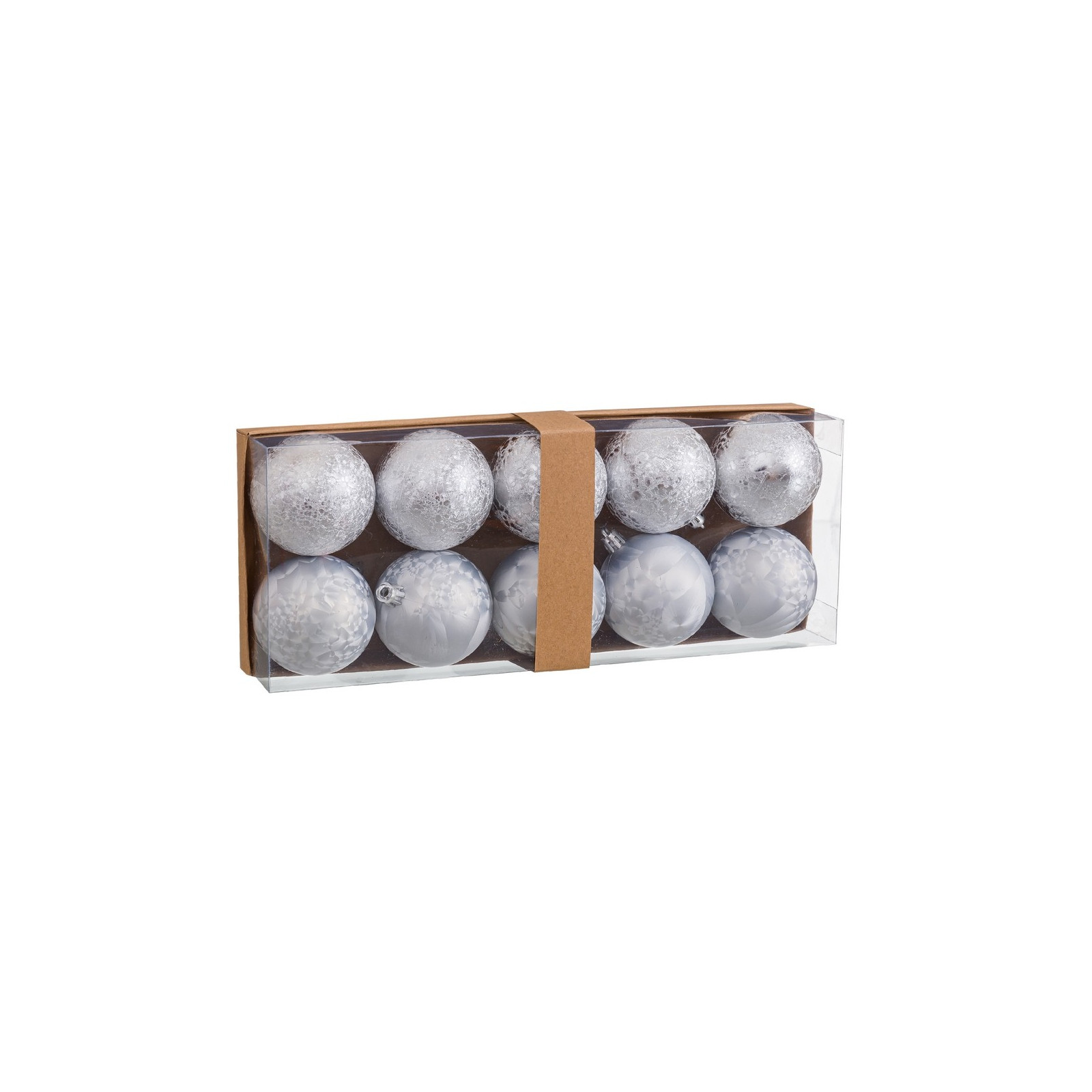 S 10 bolas aguas plástico plata 6 x 6 x 6 cm