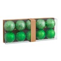 S 10 bolas aguas plástico verde 6 x 6 x 6 cm