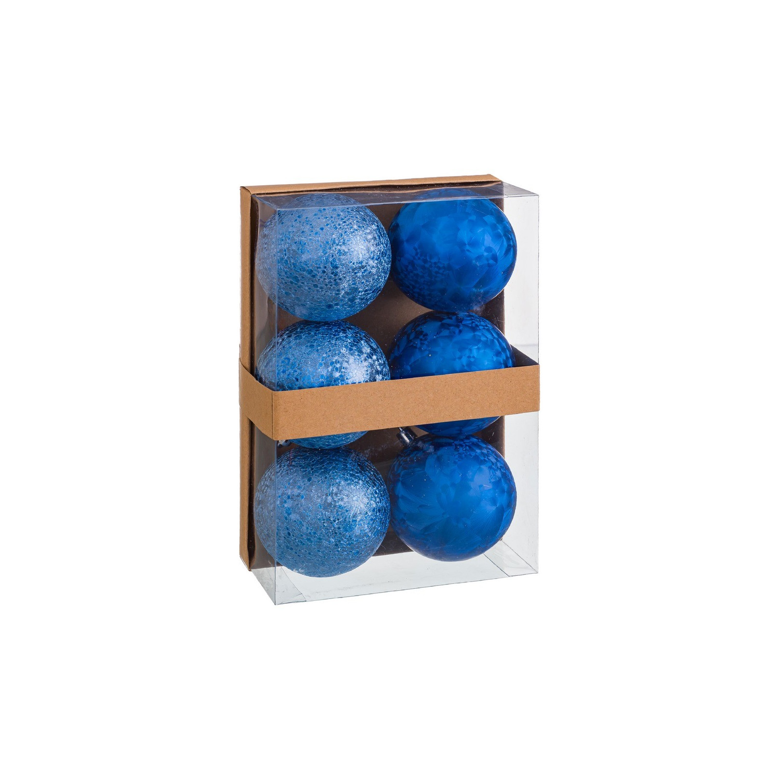 S 6 bolas aguas plástico azul 8 x 8 x 8 cm