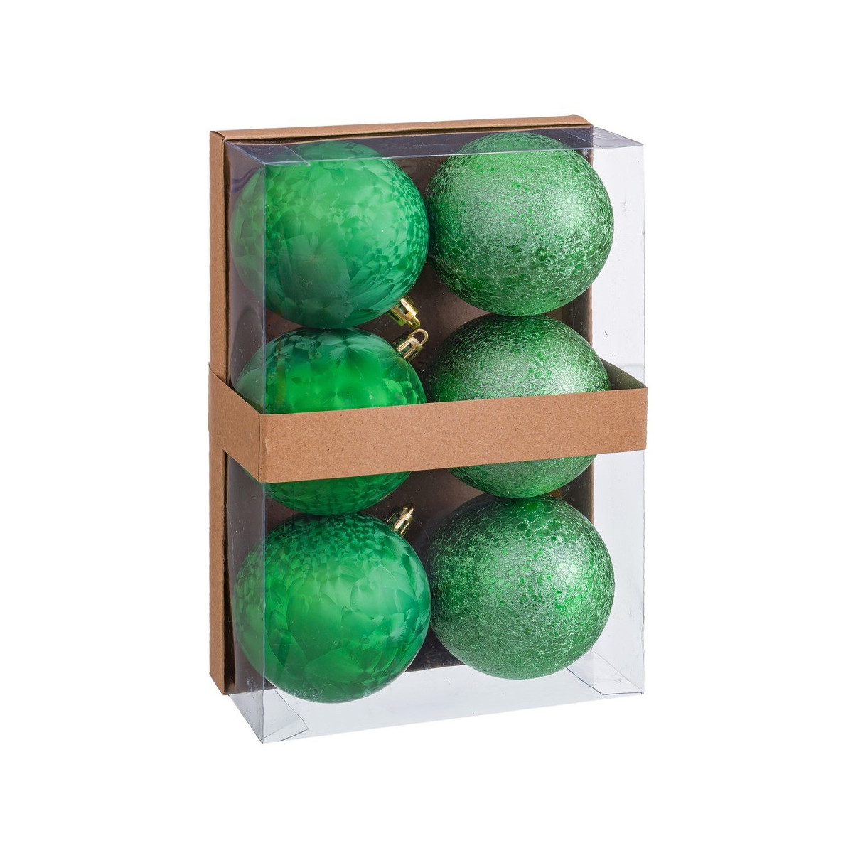 S 6 bolas aguas plástico verde 8 x 8 x 8 cm