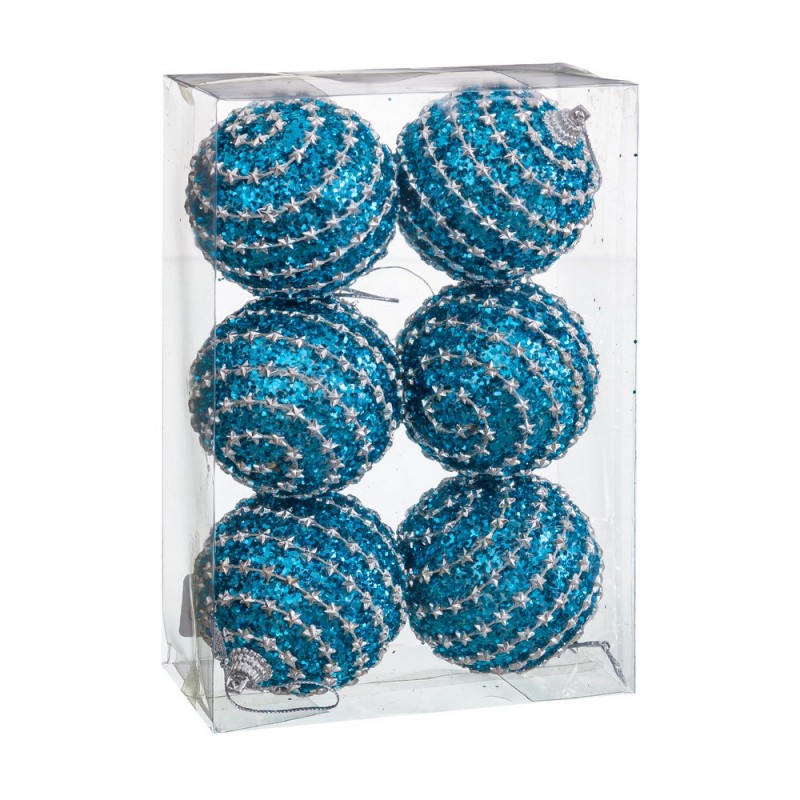 S 6 bolas polyfoam turquesa 6 x 6 x 6 cm
