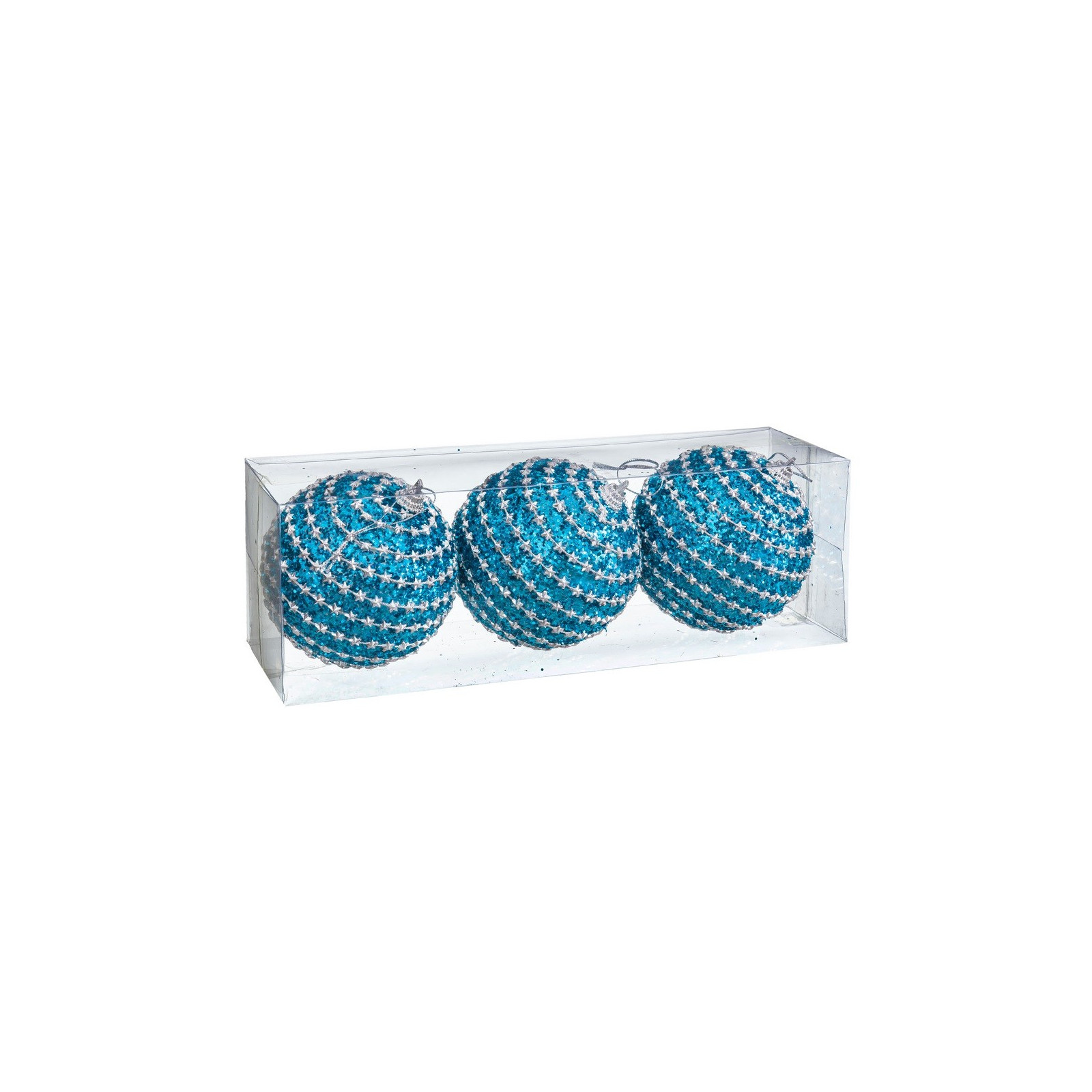 S 3 bolas polyfoam turquesa 8 x 8 x 8 cm