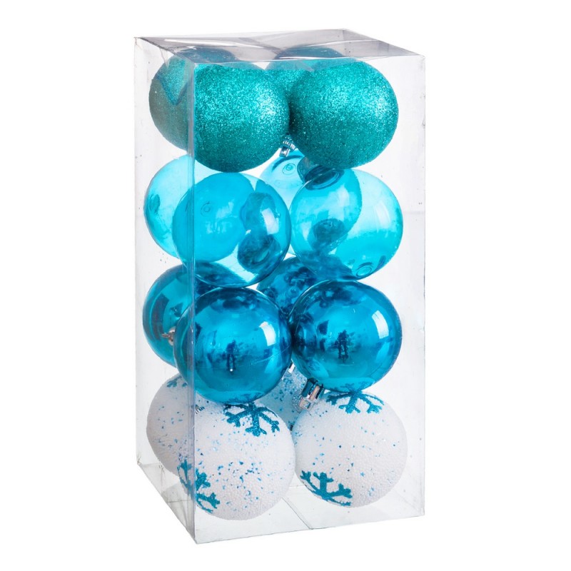 S 16 Bolas Decorada Foam Azul 6 X 6 X 6 Cm S 16 Bolas Decorada Foam Azul 6 X 6 X 6 Cm
