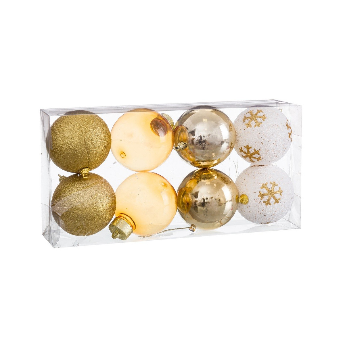 S 8 bolas decorada foam oro 8 x 8 x 8 cm