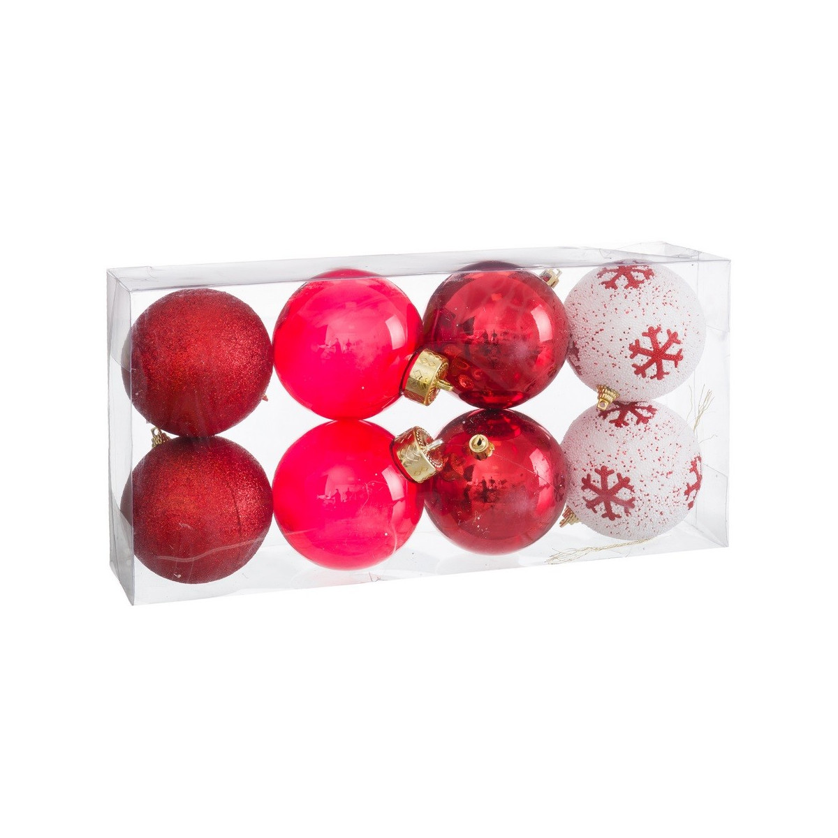 S 8 bolas decorada foam rojo 8 x 8 x 8 cm