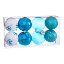 S 8 bolas decorada foam azul 8 x 8 x 8 cm