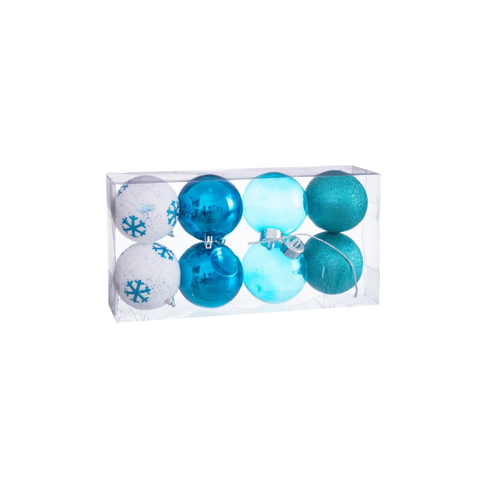 S 8 bolas decorada foam azul 8 x 8 x 8 cm