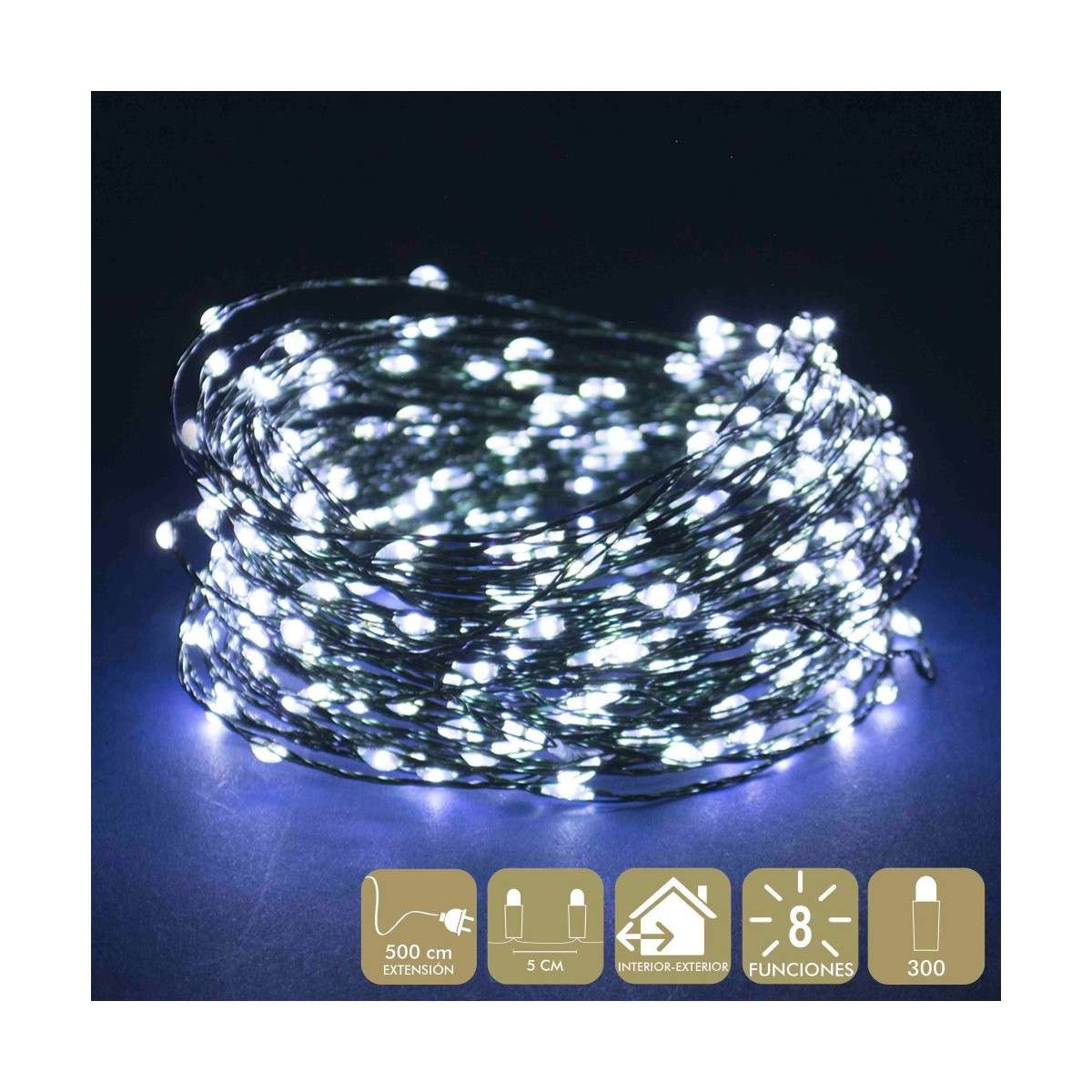 Cadena 300 microled blanco