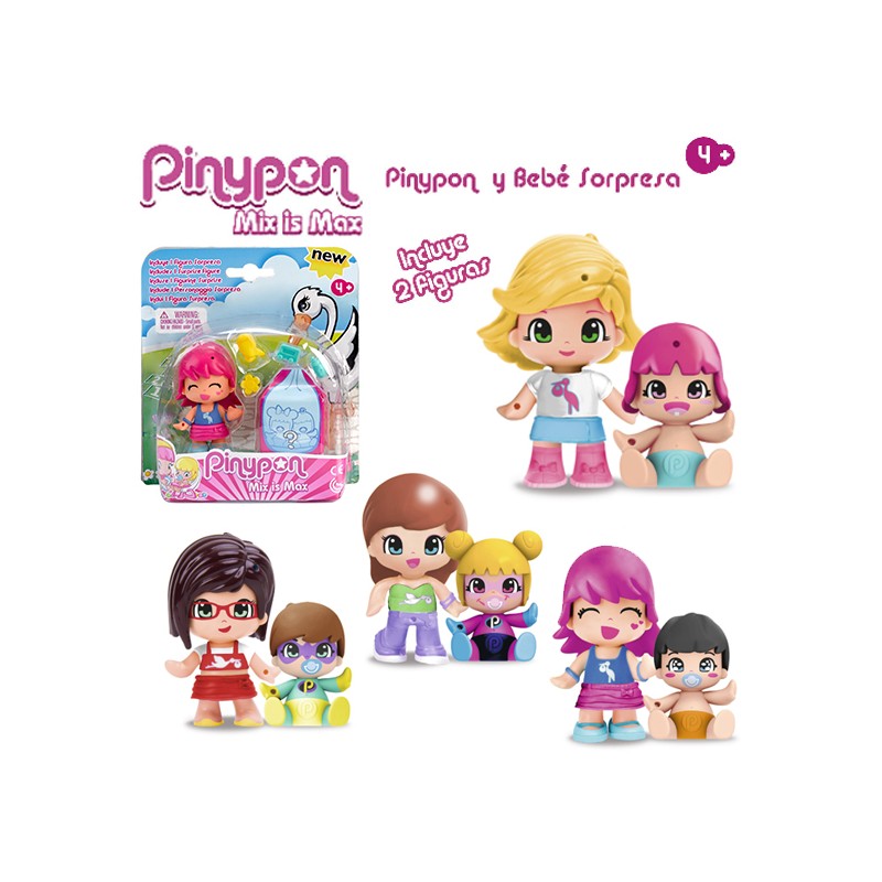 S 2 figura pinypon y bebe sopresa 4 m 8 cm