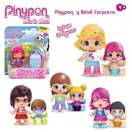 S 2 figura pinypon y bebe sopresa 4 m 8 cm