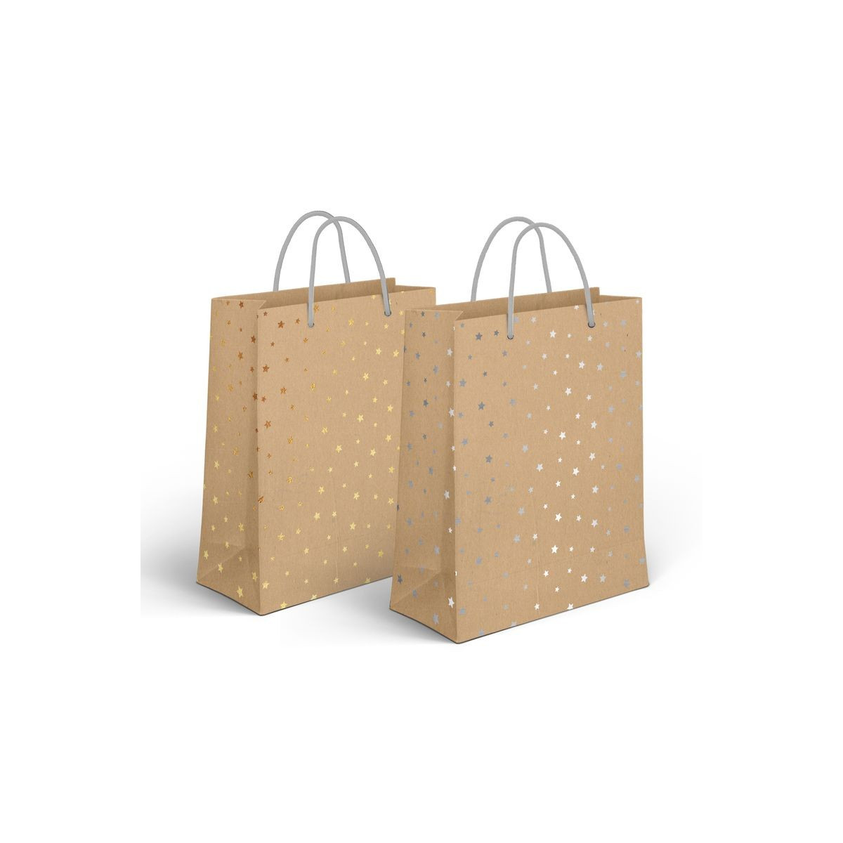 Bolsa papel medianas con estrellas 2c