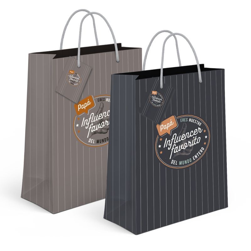 Bolsa Papel Xl Papá Influencer 2c Bolsa Papel Xl Papá Influencer 2c