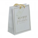 Bolsa de Papel Muchas Felicidades Elegancia para tus Regalos Especiales