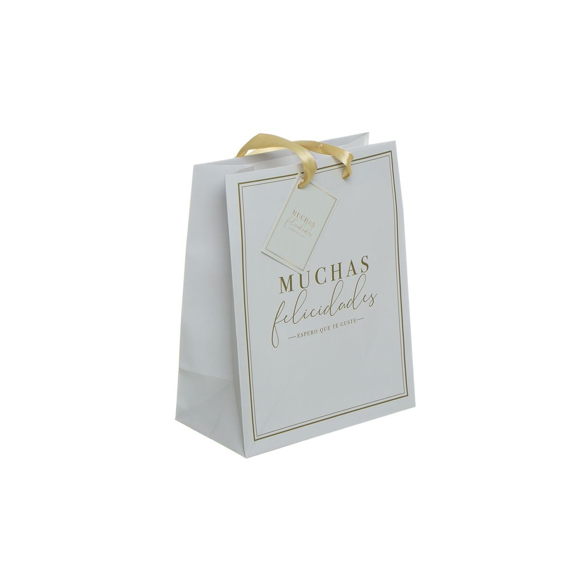 Bolsa de Papel Muchas Felicidades Elegancia para tus Regalos Especiales