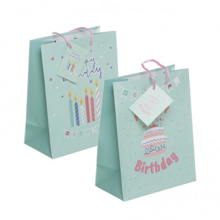 Bolsa papel m happy birthday 2m