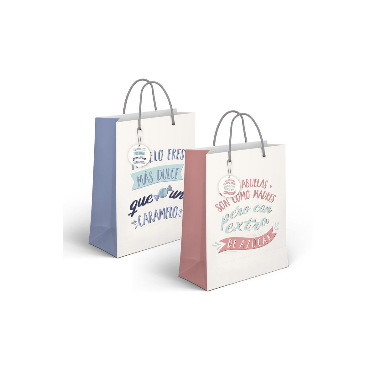 Bolsa de papel mediana para abuelos y abuelas