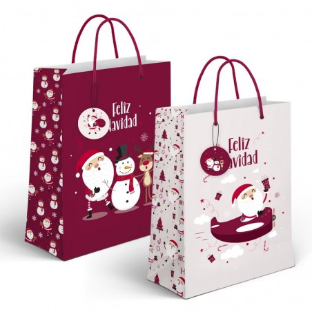 Bolsa papel xl papá noel 2m