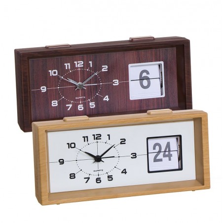 reloj puzzle forma madera