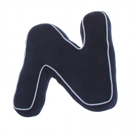 Cojin Forma Letra N Azul Marino