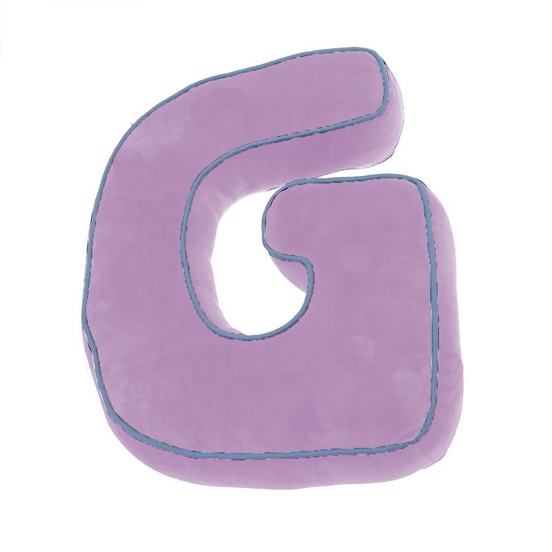 Cojin forma letra g rosa