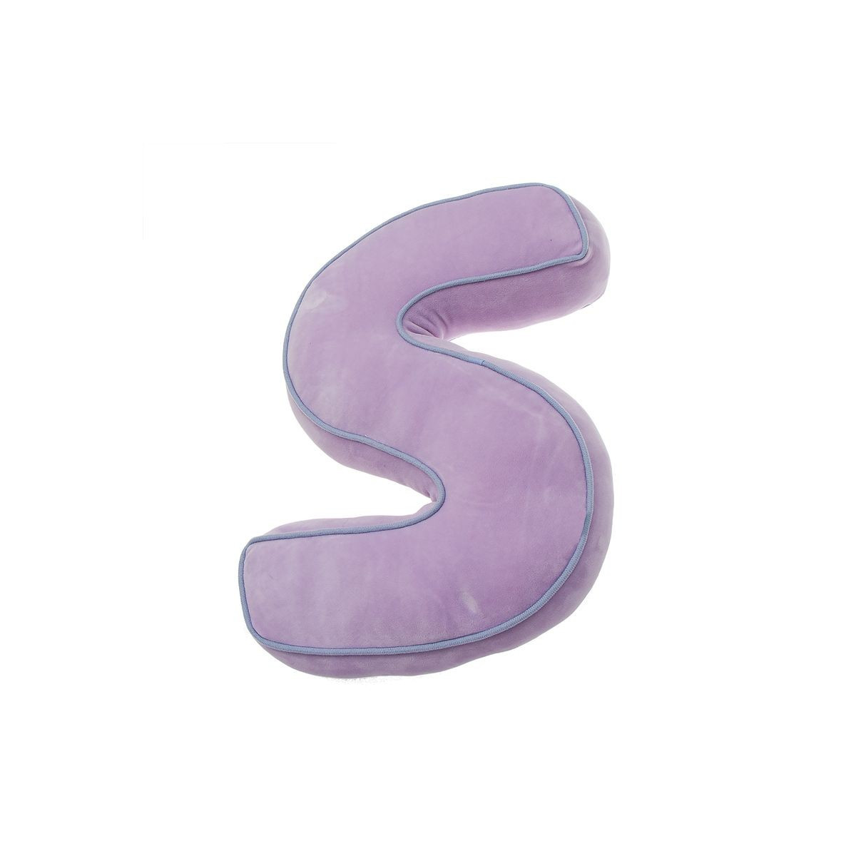 Cojin forma letra s rosa