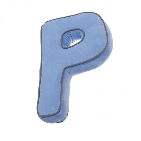 Cojin Forma Letra P Azul
