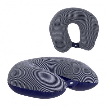 Cojin De Viaje Rayas Azul