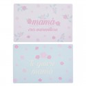 Mantel Individual de Plástico para Mamá: Diseño Floral en Dos Colores Surtidos