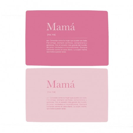 Mantel Individual de Plástico Mamá 2 Colores Surtidos