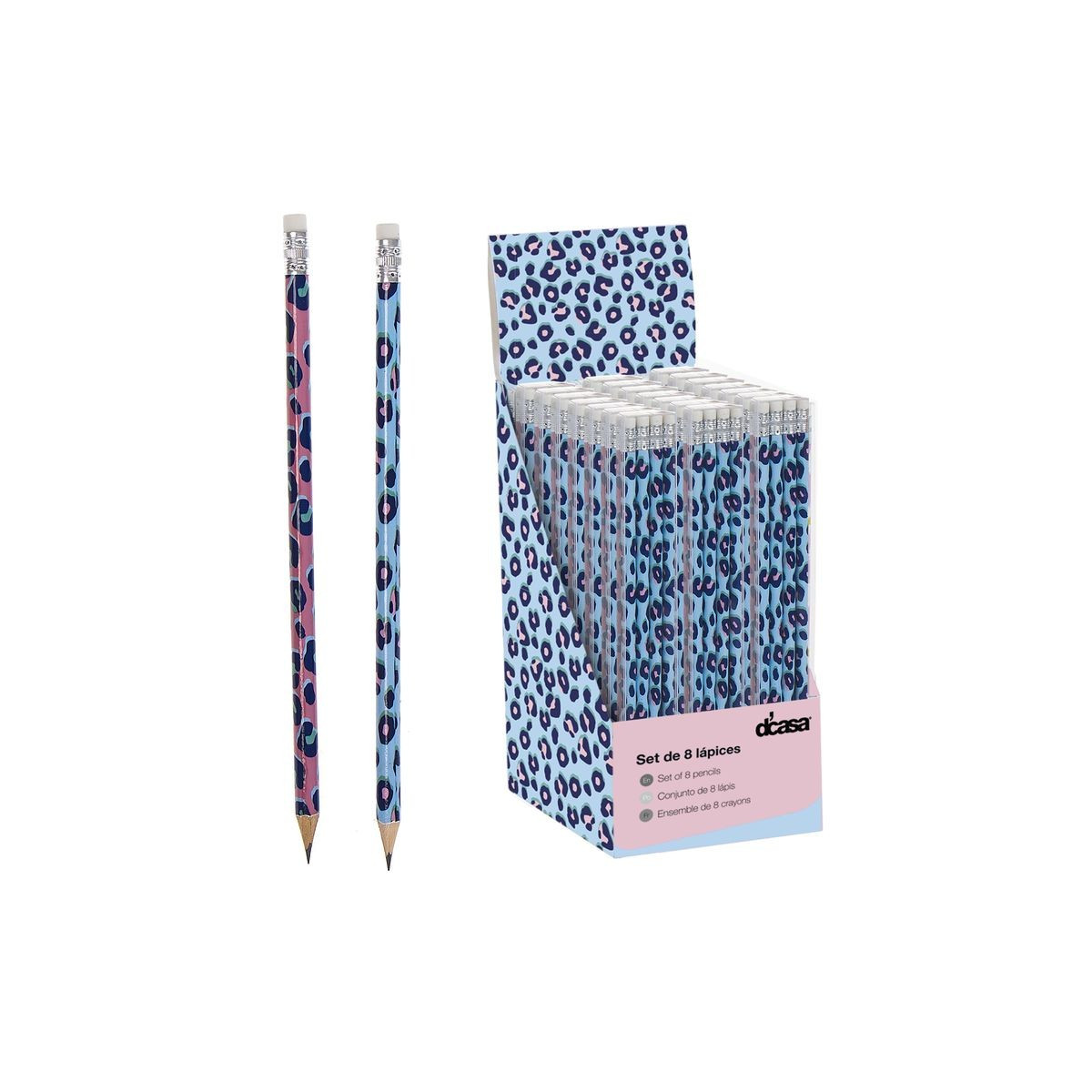 Pack de 8 lapices leopard