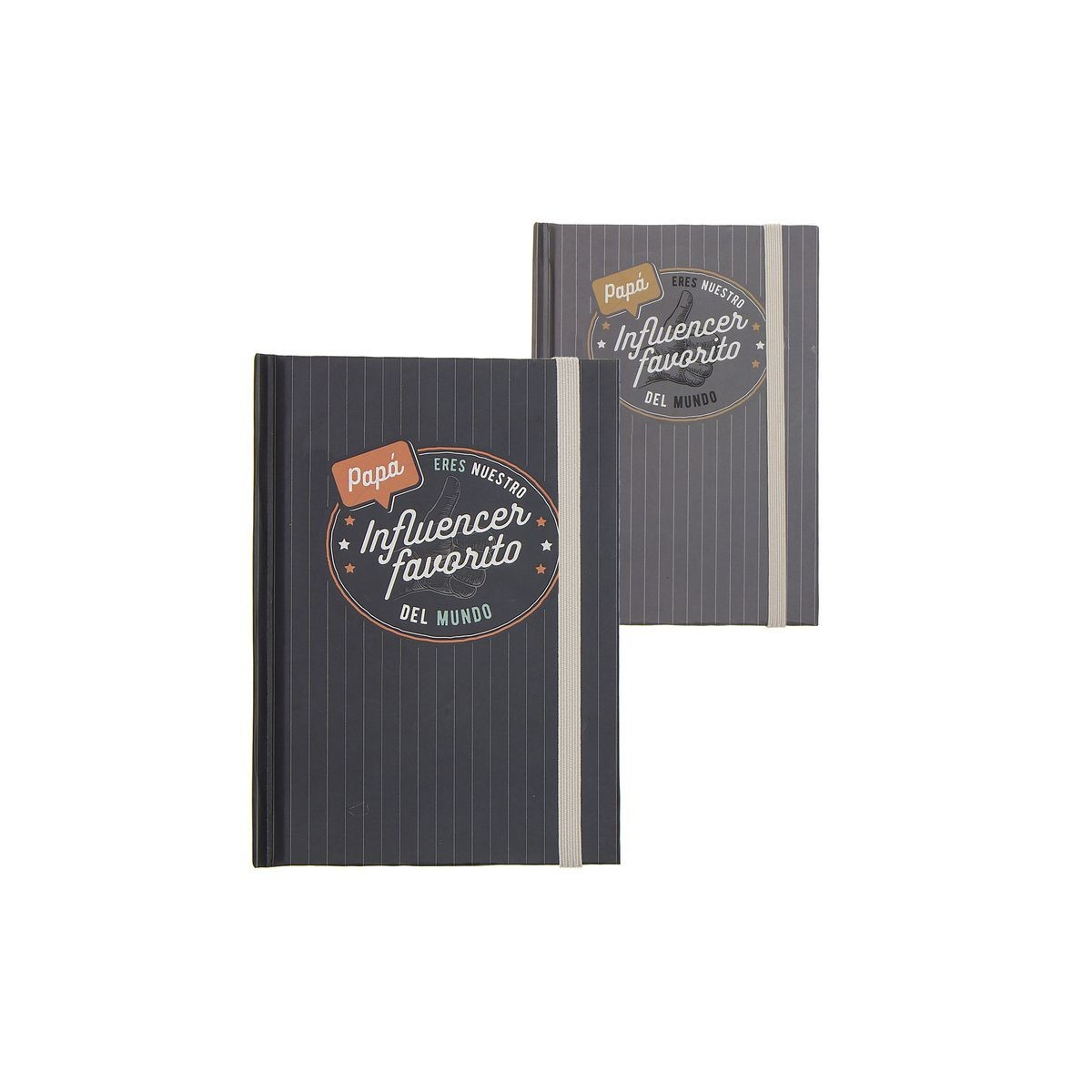 Libreta con goma papá influencer 2c